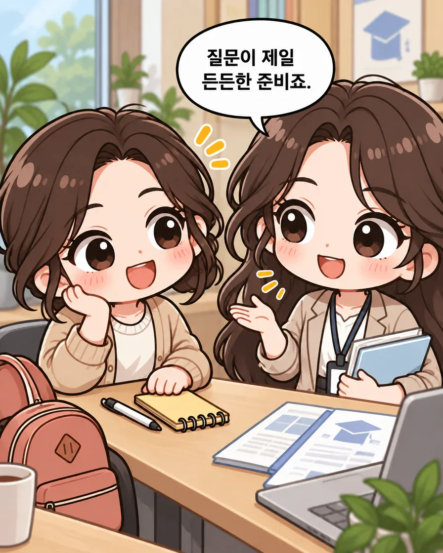 강사 다온이 질문이 든든한 준비라고 답하는 장면