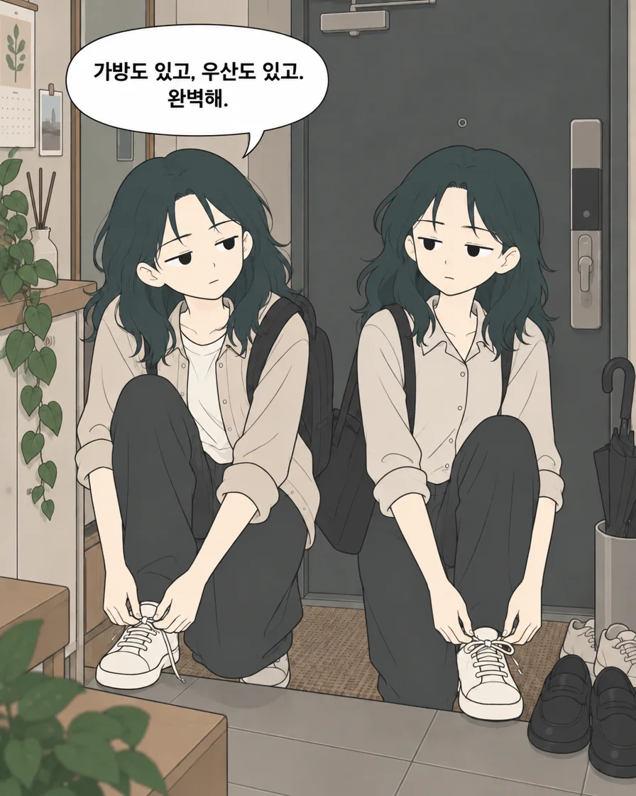 어제의 나와 오늘의 나가 커피를 나누는 일상툰, 12컷 중 10번째