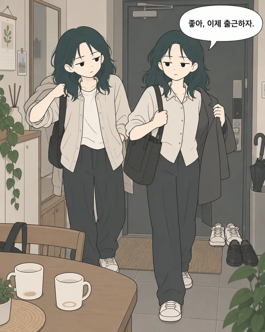 Everyday comic about sharing the last coffee, panel 9 of 12