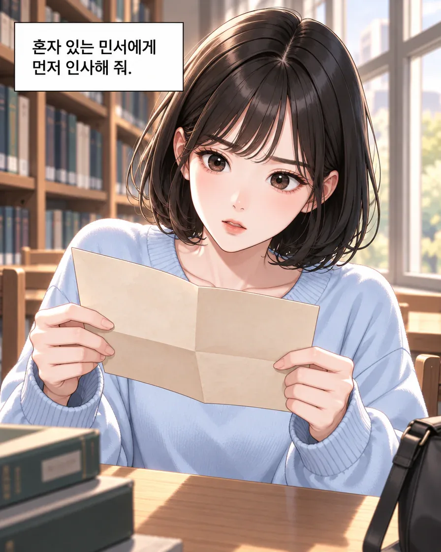 미래의 편지를 소재로 한 웹툰, 12컷 중 2번째