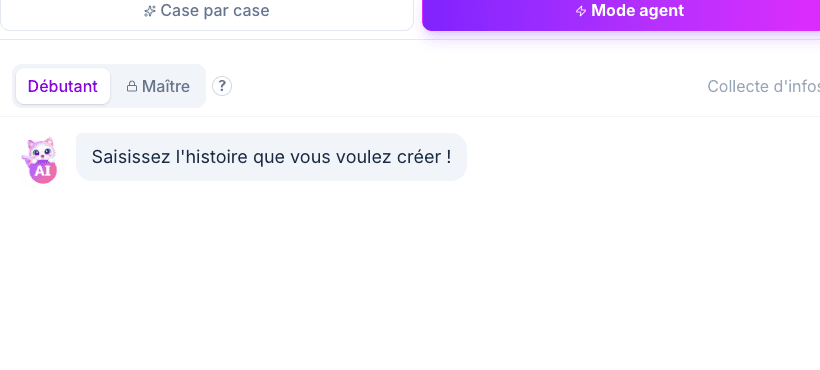 Studio GenToon réel avec le mode Débutant sélectionné