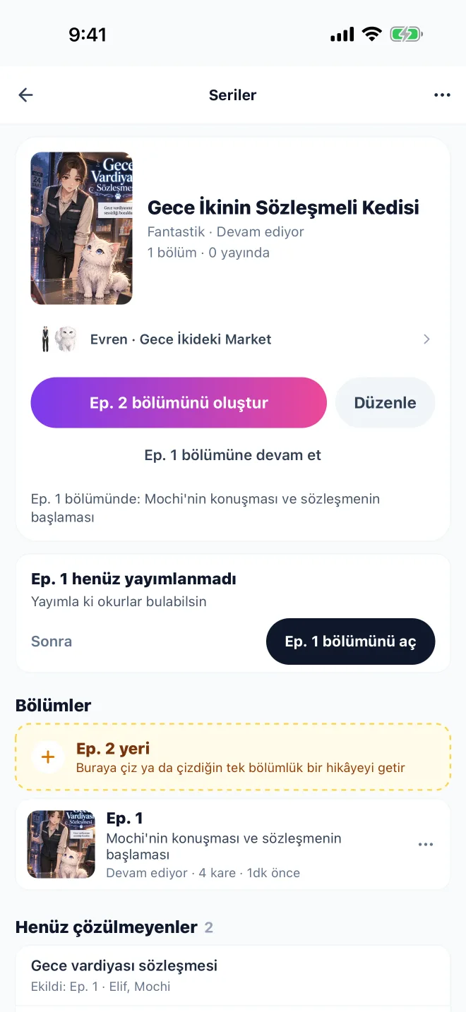Seriler · GenToon uygulamasından gerçek ekran görüntüsü